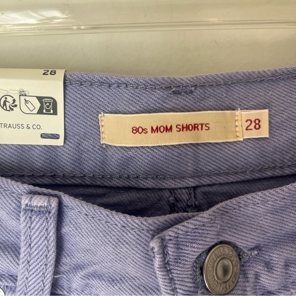 Levi’s ‘80s Rolled Mom Denim Short - Dusty Persian Violet 28" NWT - Picture 7 of 9